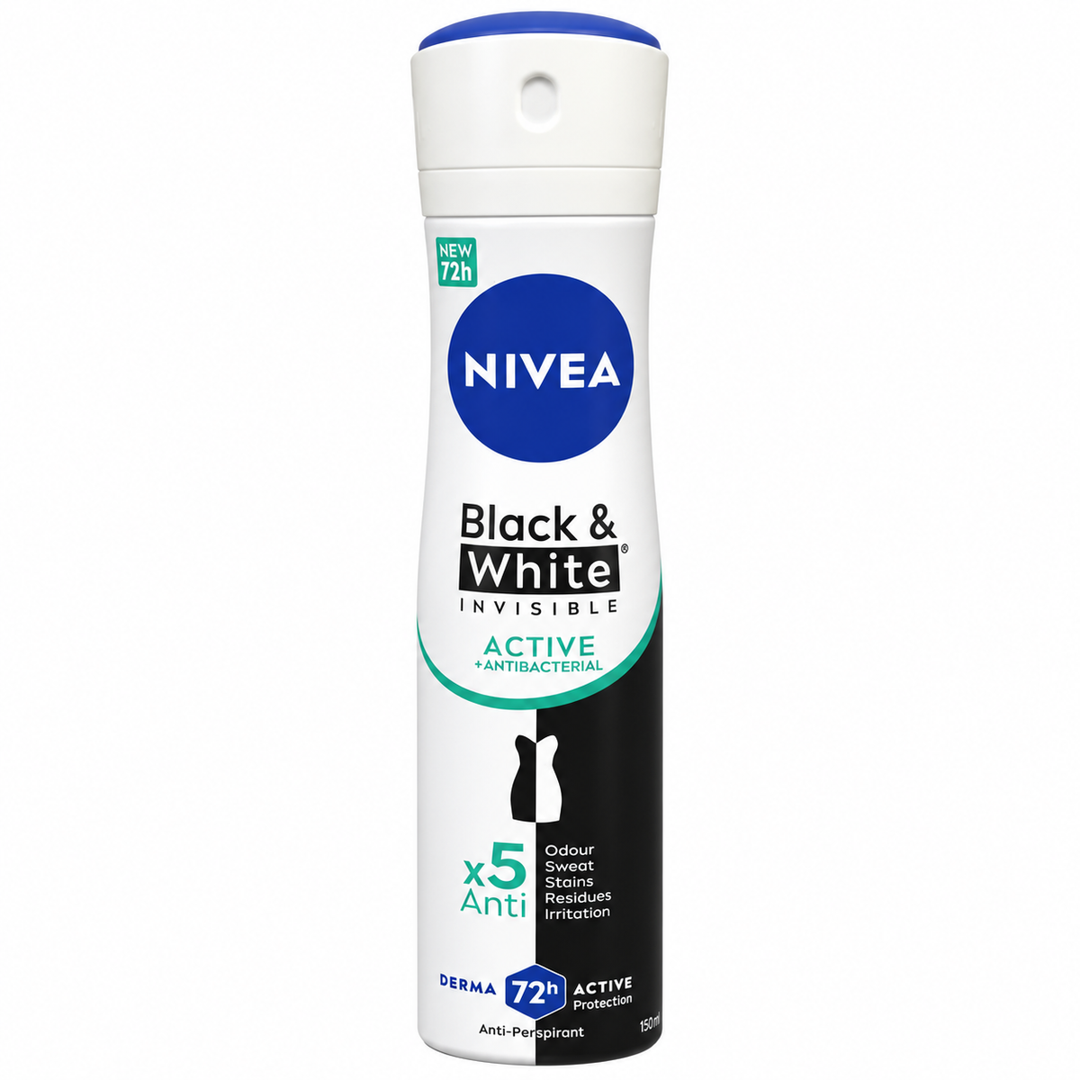 Nivea Black & White Invisible Active + Antibacterial – Deodorant Spray 150 ml