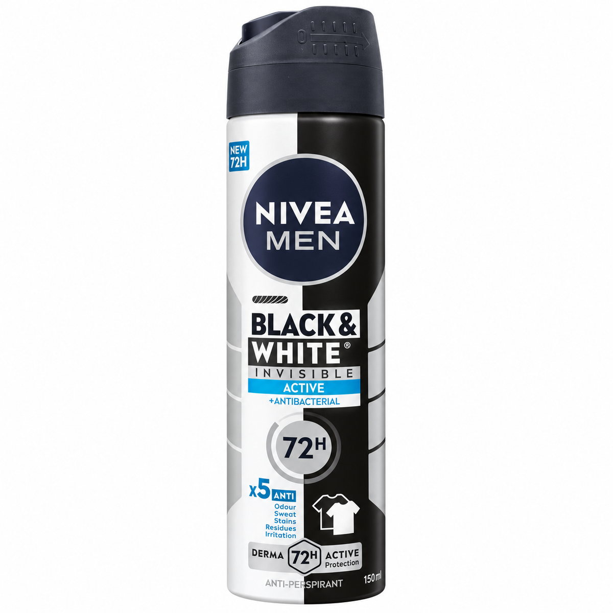 Nivea Men Black & White Invisible Active + Antibacterial – Deodorant Spray 150 ml